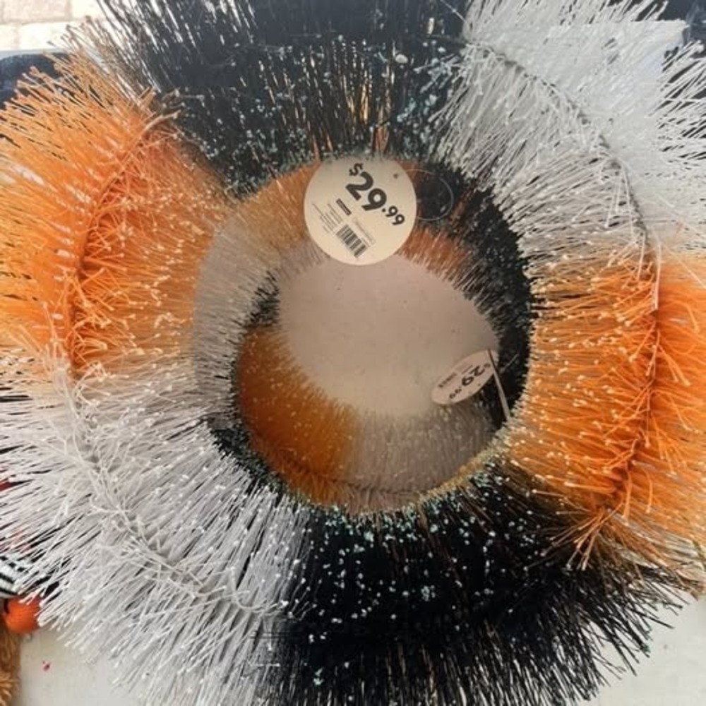 Bristle Wire Wreath Halloween Ombre Spooky Whimsical Witchy School Teacher